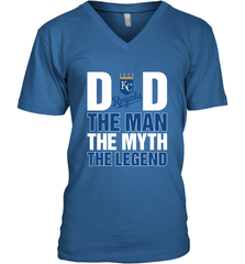 Kansas City Royals Dad The Man The Myth The Legend Father's Day MLB Men's V-Neck T-Shirt Men's V-Neck T-Shirt - amzapparel