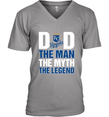 Kansas City Royals Dad The Man The Myth The Legend Father's Day MLB Men's V-Neck T-Shirt Men's V-Neck T-Shirt - amzapparel
