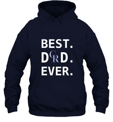 Best Colorado Rockies Dad Ever Baseball MLB Fathers Day Hooded Sweatshirt