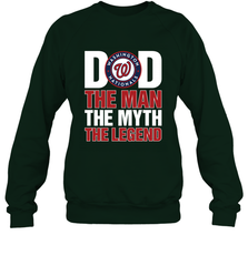 Washington Nationals Dad The Man The Myth The Legend Father's Day MLB Crewneck Sweatshirt Crewneck Sweatshirt - amzapparel