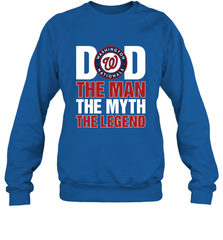 Washington Nationals Dad The Man The Myth The Legend Father's Day MLB Crewneck Sweatshirt Crewneck Sweatshirt - amzapparel