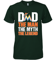 Miami Marlins Dad The Man The Myth The Legend Father's Day MLB Men's Premium T-Shirt Men's Premium T-Shirt - amzapparel