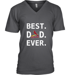 Best St Louis Cardinals Dad Ever Baseball MLB Fathers Day Men's V-Neck T-Shirt Men's V-Neck T-Shirt - amzapparel