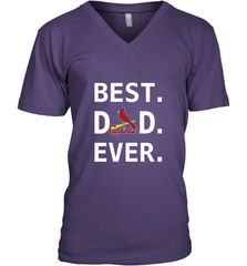 Best St Louis Cardinals Dad Ever Baseball MLB Fathers Day Men's V-Neck T-Shirt Men's V-Neck T-Shirt - amzapparel