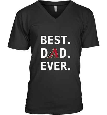 Best Arizona Diamondbacks Dad Ever Baseball MLB Fathers Day Men's V-Neck T-Shirt Men's V-Neck T-Shirt / Black / S Men's V-Neck T-Shirt - amzapparel