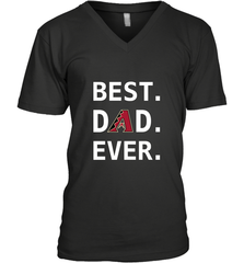 Best Arizona Diamondbacks Dad Ever Baseball MLB Fathers Day Men's V-Neck T-Shirt Men's V-Neck T-Shirt - amzapparel