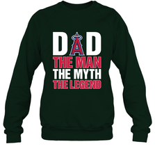 Los Angeles Angels Dad The Man The Myth The Legend Father's Day MLB Crewneck Sweatshirt Crewneck Sweatshirt - amzapparel