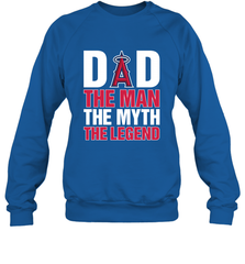 Los Angeles Angels Dad The Man The Myth The Legend Father's Day MLB Crewneck Sweatshirt Crewneck Sweatshirt - amzapparel
