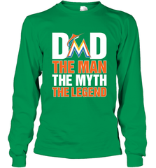 Miami Marlins Dad The Man The Myth The Legend Father's Day MLB Long Sleeve T-Shirt Long Sleeve T-Shirt - amzapparel