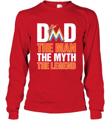 Miami Marlins Dad The Man The Myth The Legend Father's Day MLB Long Sleeve T-Shirt Long Sleeve T-Shirt - amzapparel