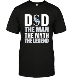Seattle Mariners Dad The Man The Myth The Legend Father's Day MLB Men's T-Shirt