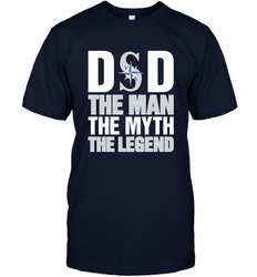 Seattle Mariners Dad The Man The Myth The Legend Father's Day MLB Men's T-Shirt