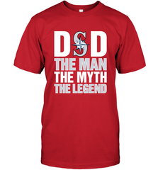Seattle Mariners Dad The Man The Myth The Legend Father's Day MLB Men's T-Shirt Men's T-Shirt - amzapparel