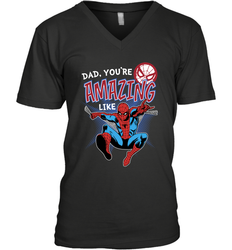 Marvel Spider Man Amazing Dad Father's Day Gifts Men's V-Neck T-Shirt