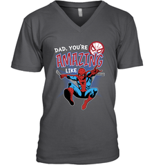 Marvel Spider Man Amazing Dad Father's Day Gifts Men's V-Neck T-Shirt Men's V-Neck T-Shirt - amzapparel