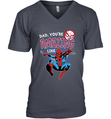 Marvel Spider Man Amazing Dad Father's Day Gifts Men's V-Neck T-Shirt Men's V-Neck T-Shirt - amzapparel