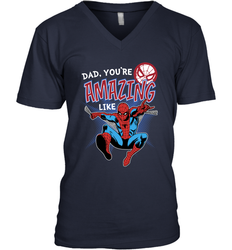 Marvel Spider Man Amazing Dad Father's Day Gifts Men's V-Neck T-Shirt