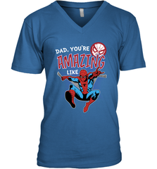 Marvel Spider Man Amazing Dad Father's Day Gifts Men's V-Neck T-Shirt Men's V-Neck T-Shirt - amzapparel