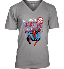 Marvel Spider Man Amazing Dad Father's Day Gifts Men's V-Neck T-Shirt Men's V-Neck T-Shirt - amzapparel