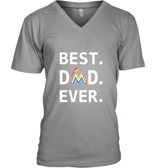 Best Miami Marlins Dad Ever Baseball MLB Fathers Day Men's V-Neck T-Shirt Men's V-Neck T-Shirt - amzapparel