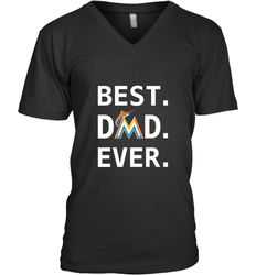 Best Miami Marlins Dad Ever Baseball MLB Fathers Day Men's V-Neck T-Shirt