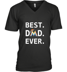 Best Miami Marlins Dad Ever Baseball MLB Fathers Day Men's V-Neck T-Shirt Men's V-Neck T-Shirt - amzapparel