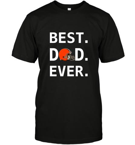 Best Cleveland Browns Dad Best Dad Ever NFL Football Fathers Day Men's T-Shirt Men's T-Shirt / Black / S Men's T-Shirt - amzapparel