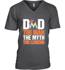 Miami Marlins Dad The Man The Myth The Legend Father's Day MLB Men's V-Neck T-Shirt Men's V-Neck T-Shirt - amzapparel