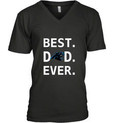 Best Carolina Panthers Dad Best Dad Ever NFL Football Fathers Day Men's V-Neck T-Shirt