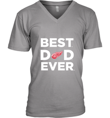 Best Detroit Red Wings Dad Ever Hockey NHL Fathers Day GIft For Daddy Men's V-Neck T-Shirt Men's V-Neck T-Shirt - amzapparel