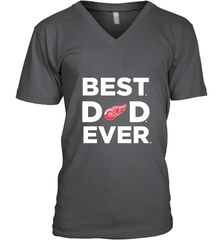 Best Detroit Red Wings Dad Ever Hockey NHL Fathers Day GIft For Daddy Men's V-Neck T-Shirt Men's V-Neck T-Shirt - amzapparel