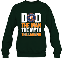 Houston Astros Dad The Man The Myth The Legend Father's Day MLB Crewneck Sweatshirt Crewneck Sweatshirt - amzapparel