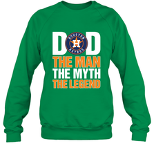 Houston Astros Dad The Man The Myth The Legend Father's Day MLB Crewneck Sweatshirt Crewneck Sweatshirt - amzapparel