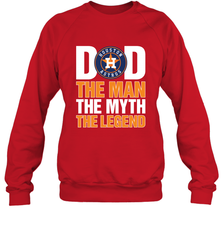 Houston Astros Dad The Man The Myth The Legend Father's Day MLB Crewneck Sweatshirt Crewneck Sweatshirt - amzapparel