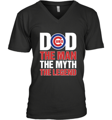 Chicago Cubs Dad The Man The Myth The Legend Father's Day MLB Men's V-Neck T-Shirt Men's V-Neck T-Shirt - amzapparel