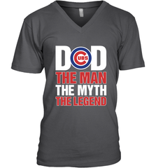 Chicago Cubs Dad The Man The Myth The Legend Father's Day MLB Men's V-Neck T-Shirt Men's V-Neck T-Shirt - amzapparel