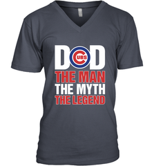 Chicago Cubs Dad The Man The Myth The Legend Father's Day MLB Men's V-Neck T-Shirt Men's V-Neck T-Shirt - amzapparel