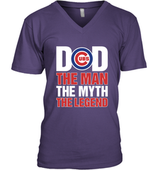 Chicago Cubs Dad The Man The Myth The Legend Father's Day MLB Men's V-Neck T-Shirt Men's V-Neck T-Shirt - amzapparel