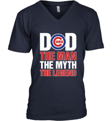 Chicago Cubs Dad The Man The Myth The Legend Father's Day MLB Men's V-Neck T-Shirt Men's V-Neck T-Shirt - amzapparel