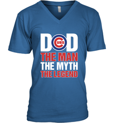 Chicago Cubs Dad The Man The Myth The Legend Father's Day MLB Men's V-Neck T-Shirt Men's V-Neck T-Shirt - amzapparel