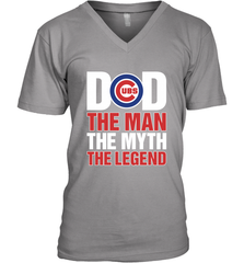 Chicago Cubs Dad The Man The Myth The Legend Father's Day MLB Men's V-Neck T-Shirt Men's V-Neck T-Shirt - amzapparel