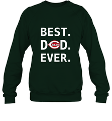 Best Cincinnati Reds Dad Ever Baseball MLB Fathers Day Crewneck Sweatshirt Crewneck Sweatshirt - amzapparel