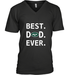 Best New York Jets Dad Best Dad Ever NFL Football Fathers Day Men's V-Neck T-Shirt