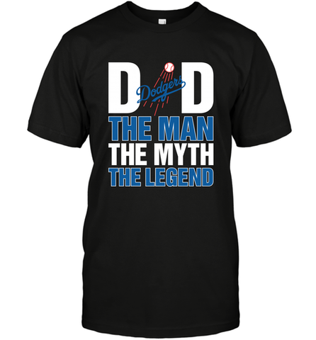Los Angeles Dodgers Dad The Man The Myth The Legend Father's Day MLB Men's T-Shirt Men's T-Shirt / Black / S Men's T-Shirt - amzapparel