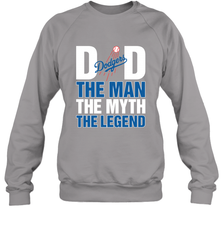 Los Angeles Dodgers Dad The Man The Myth The Legend Father's Day MLB Crewneck Sweatshirt Crewneck Sweatshirt - amzapparel