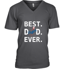Best Los Angeles Dodgers Dad Ever Baseball MLB Fathers Day Men's V-Neck T-Shirt Men's V-Neck T-Shirt - amzapparel