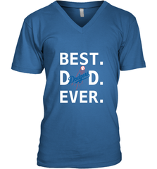 Best Los Angeles Dodgers Dad Ever Baseball MLB Fathers Day Men's V-Neck T-Shirt Men's V-Neck T-Shirt - amzapparel