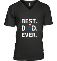 Best Los Angeles Dodgers Dad Ever Baseball MLB Fathers Day Men's V-Neck T-Shirt Men's V-Neck T-Shirt - amzapparel